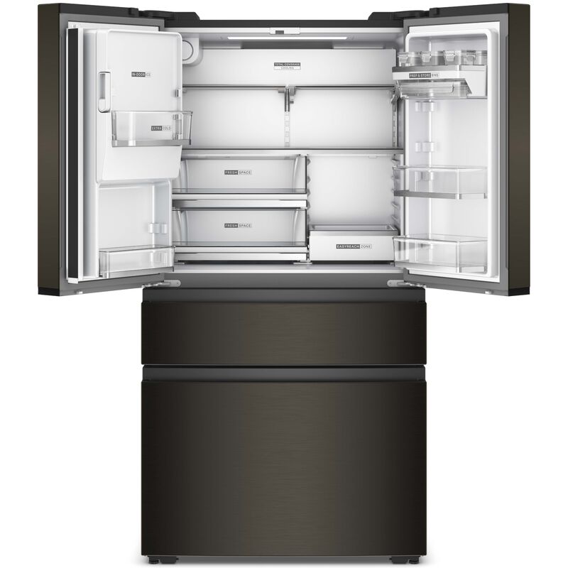 Whirlpool 36 in. 21.9 cu. ft. Smart Counter Depth 4-Door French Door Refrigerator with Ice & Water Dispenser - Black Stainless, , hires