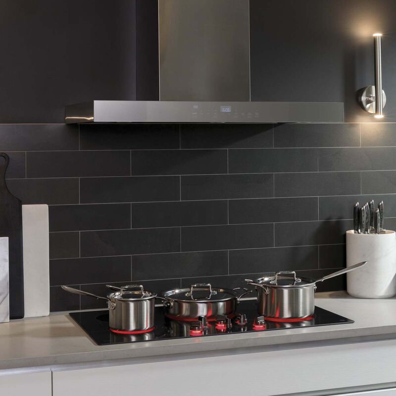 GE 36 in. Smart Convertible Chimney Style Range Hood with 610 CFM, 4 Fan Speeds & 3 LED Lights - Stainless Steel, , hires