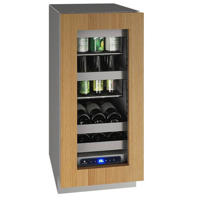 U-Line 5 Class Series 15 in. Built-In/Freestanding 2.9 cu. ft. Beverage Center with Removable Shelves & Digital Control - Custom Panel Ready | UHBV515IG01A