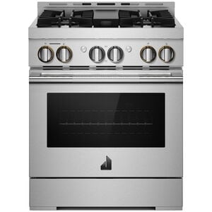 JennAir Rise Series 30 in. 4.1 cu. ft. Smart True European Convection Gas Range with 4 Sealed Burners - Stainless Steel, , hires