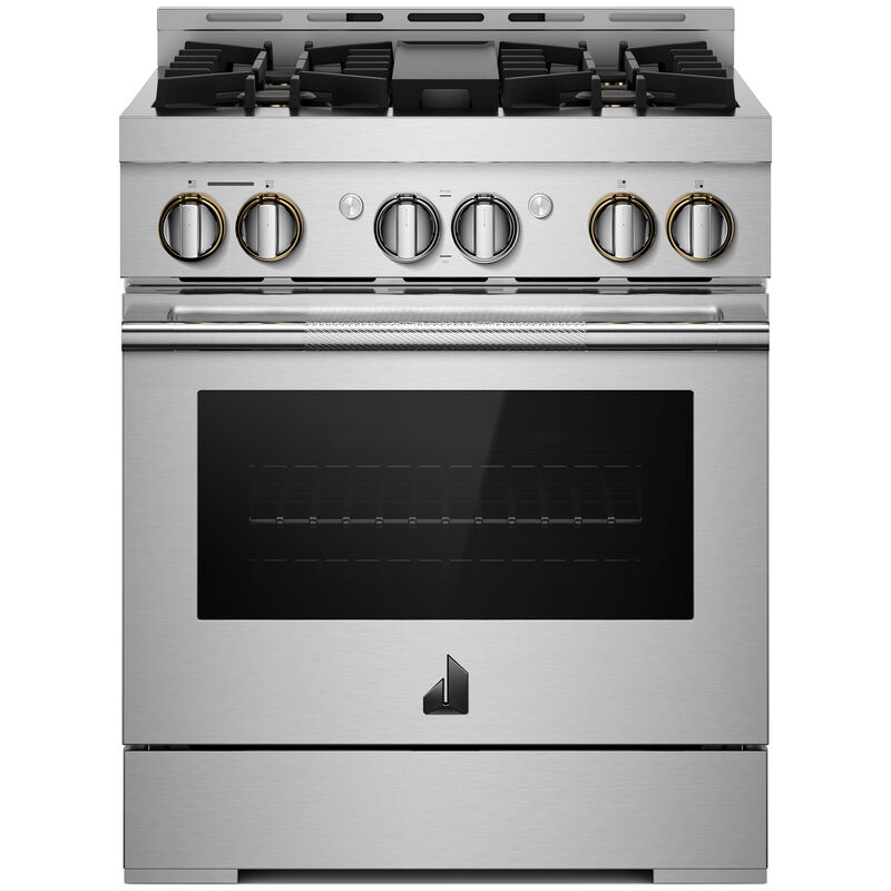 JennAir Rise Series 30 in. 4.1 cu. ft. Smart True European Convection Gas Range with 4 Sealed Burners - Stainless Steel, , hires