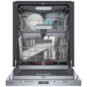 Bosch 800 Series 24 in. Top Control Smart Dishwasher with 42 dBa Sound Level, 3rd-Rack, CrystalDry & Pocket - Stainless Steel, Stainless Steel, hires