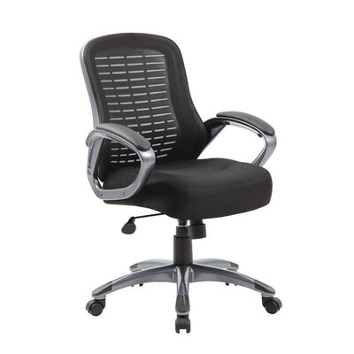 Boss Ribbed High Back Mesh Chair - Black | B6756-BK