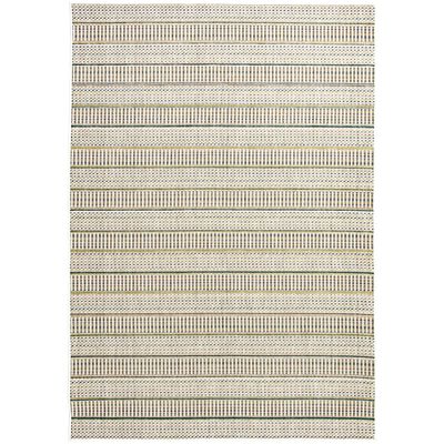 Natco Colourscape Collection Outdoor Area Rug Medilina 5'3"x7'3" - Green/Ecru | S06BGE58MCGR
