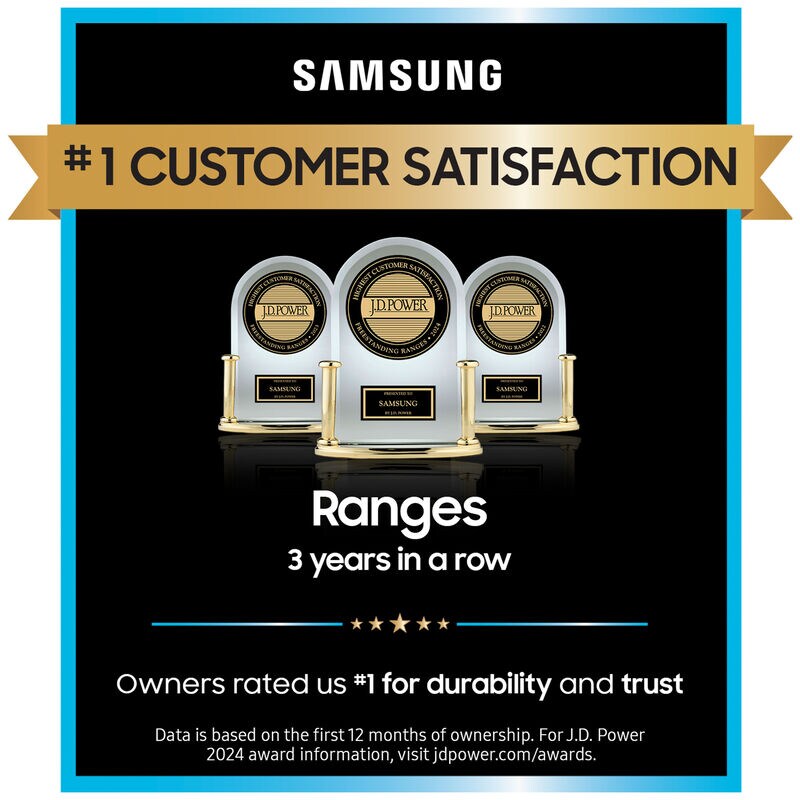 Samsung 30" Freestanding Gas Range with 5 Sealed Burners, Griddle, 6.0