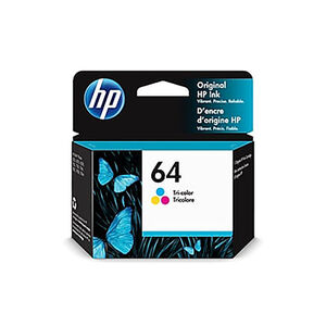 HP 64 Series Tri-Color Original Printer Ink Cartridge, , hires