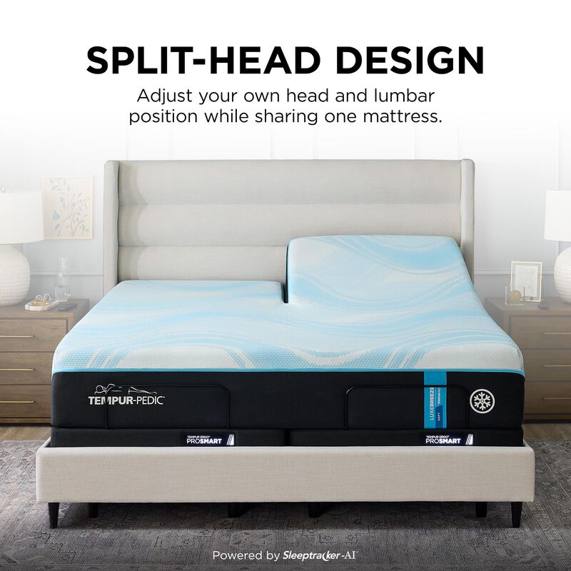 Tempur-Pedic LuxeBreeze 2.0 Soft Split Head King Size Mattress, , hires