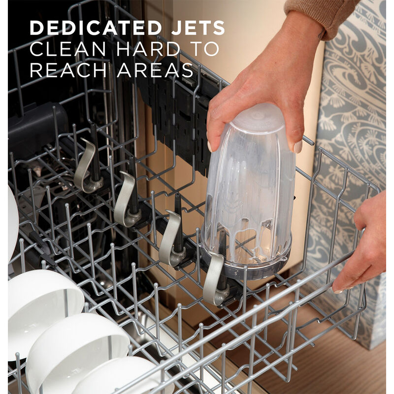 GE 24 in. Top Control Flush-Mount Dishwasher with 47 dBa Sound Level, 3rd-Rack & Dry Boost - Fingerprint Resistant Stainless, Fingerprint Resistant Stainless, hires