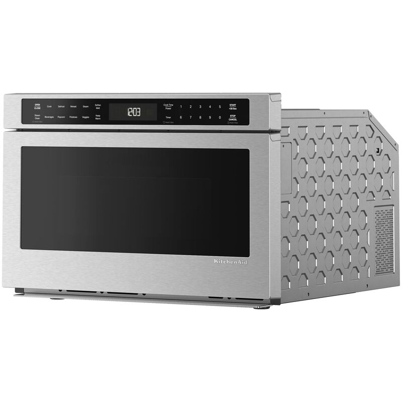 KitchenAid 24 in. 1.3 cu. ft. 950W Drawer Microwave with Sensor Cooking - Stainless Steel with PrintShield Finish, , hires