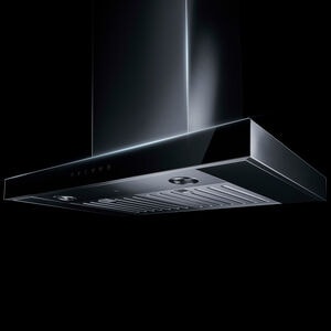 JennAir 30 in. Convertible Chimney Style Range Hood with 550 CFM, 4 Fan Speeds & 2 LED Lights - Stainless Steel, , hires