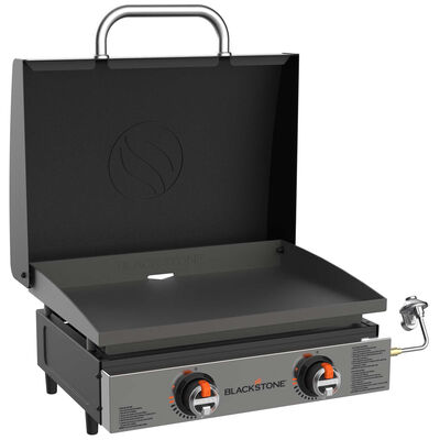 Blackstone 22 in. 2-Burner Liquid Propane Gas Flat Top Griddle with 361 sq. in. Cooking Surface - Black | 2205