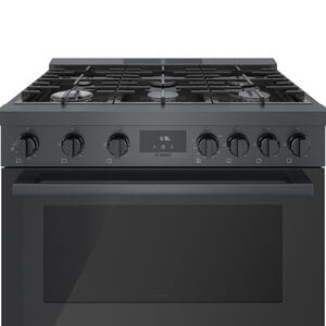Bosch 800 Series 36 in. 3.4 cu. ft. Standard Convection Gas Range with 6 Sealed Burners - Black Stainless Steel, , hires