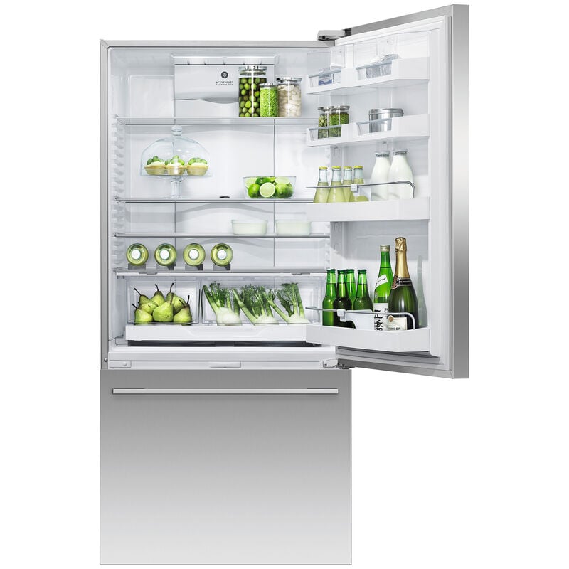 Fisher & Paykel Series 5 31 in. 17.1 cu. ft. Smart Counter Depth Bottom Freezer Refrigerator with Water Dispenser - Stainless Steel, , hires