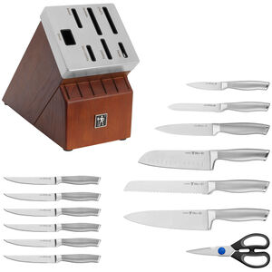 Henckels Modernist 14-pc Self-Sharpening Knife Set with Block - Stainless Steel, , hires