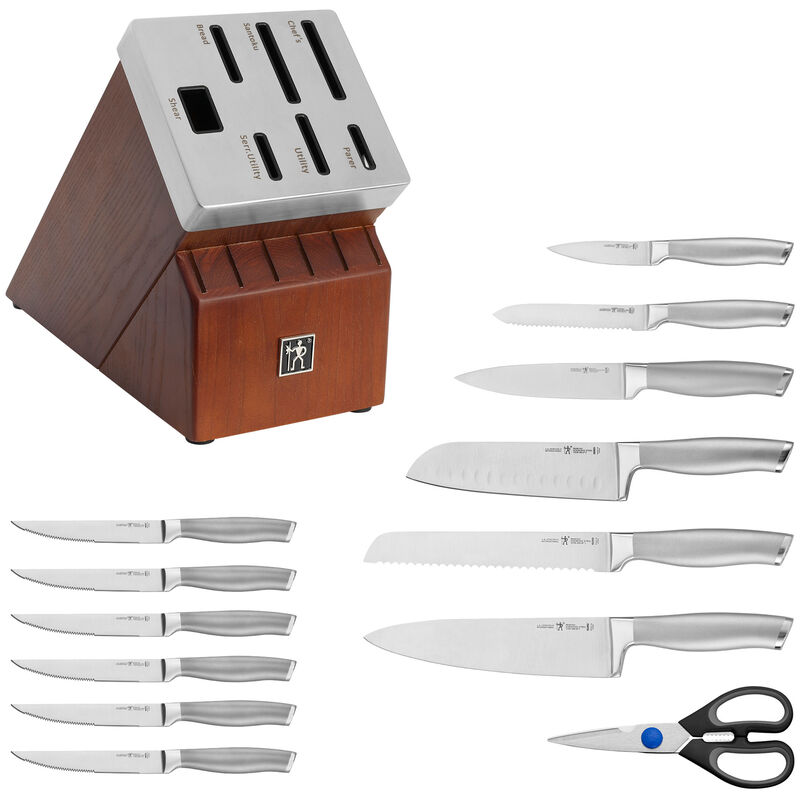 Henckels Modernist 14-pc Self-Sharpening Knife Set with Block - Stainless Steel, , hires
