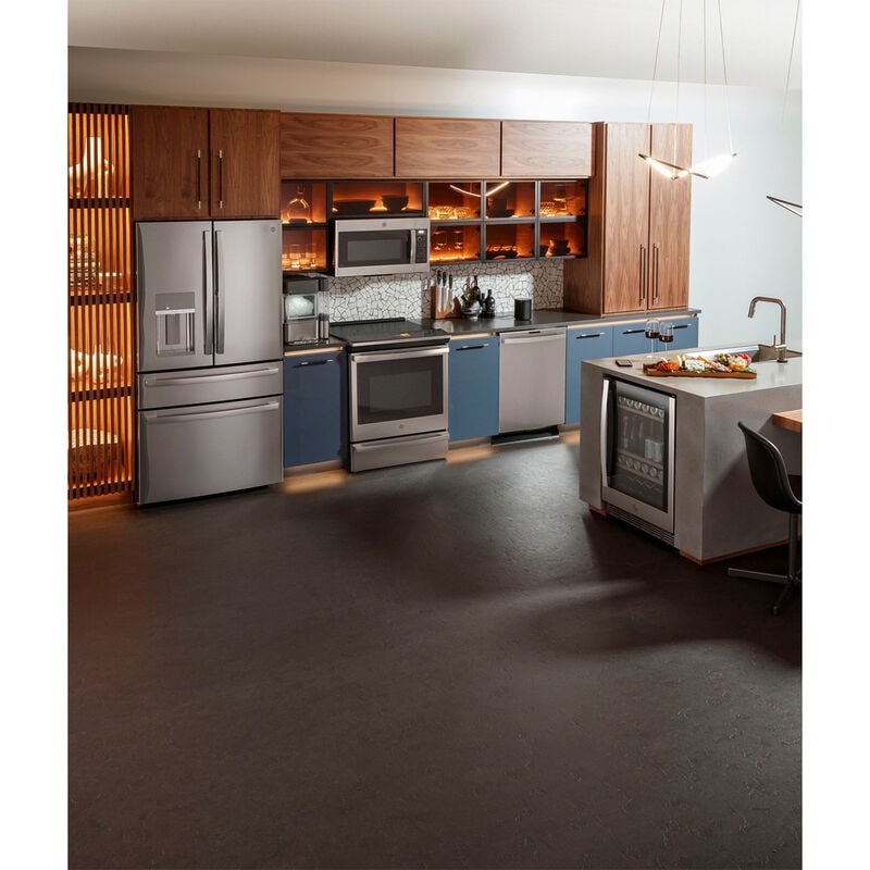 GE Profile 30 in. 5.3 cu. ft. Smart Air Fry True European Convection Slide-In Electric Range with 5 Induction Burners - Stainless Steel, , hires