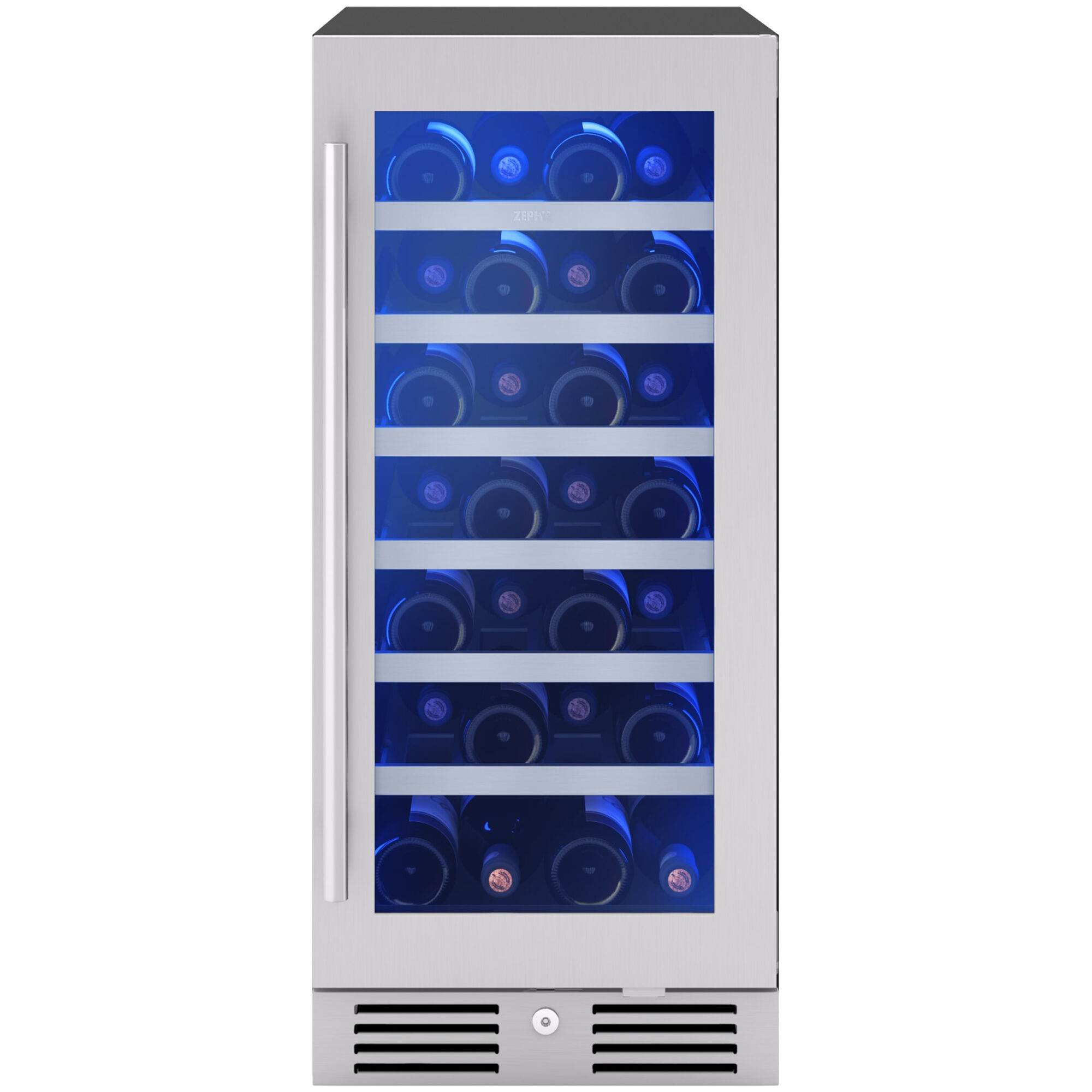 Zephyr Presrv Series 15 in. Undercounter Wine Cooler with Wood