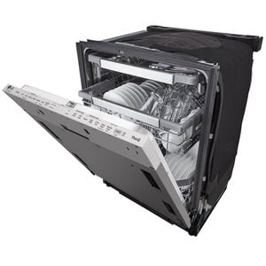 LG Studio 24 in. Top Control Flush-Mount Smart Dishwasher with 45 dBa Sound Level, 3rd-Rack & Dynamic Dry - Custom Panel Ready, , hires