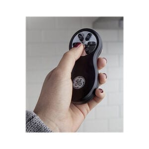 GE 30 in. Convertible Chimney Style Range Hood with 350 CFM, 4 Fan Speeds & 2 Halogen Lights - Black Slate, , hires