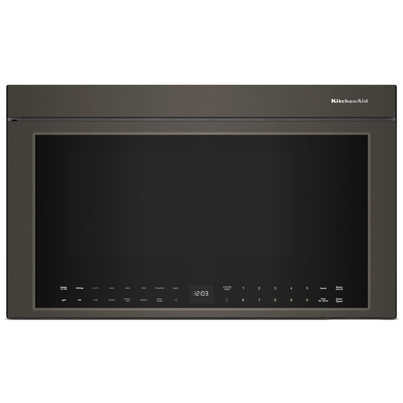 KitchenAid 30 in. 1.1 cu. ft. 950W Smart Over-the-Range Microwave with 400 CFM, Convection & Sensor Cooking - Black Ore, , hires