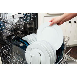 Maytag 24 in. Front Control Dishwasher with 50 dBa Sound Level & Pocket - White, White, hires