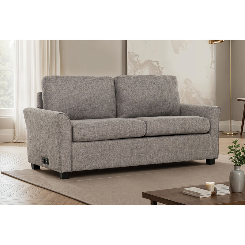 Primo Drake Full Sofa Bed - Linen Dark Grey, , hires