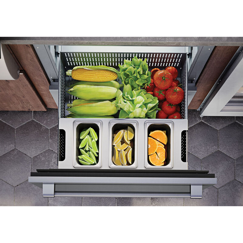 Perlick Signature Series 24 in. Built-In 5.2 cu. ft. Refrigerator Drawer - Stainless Steel, , hires