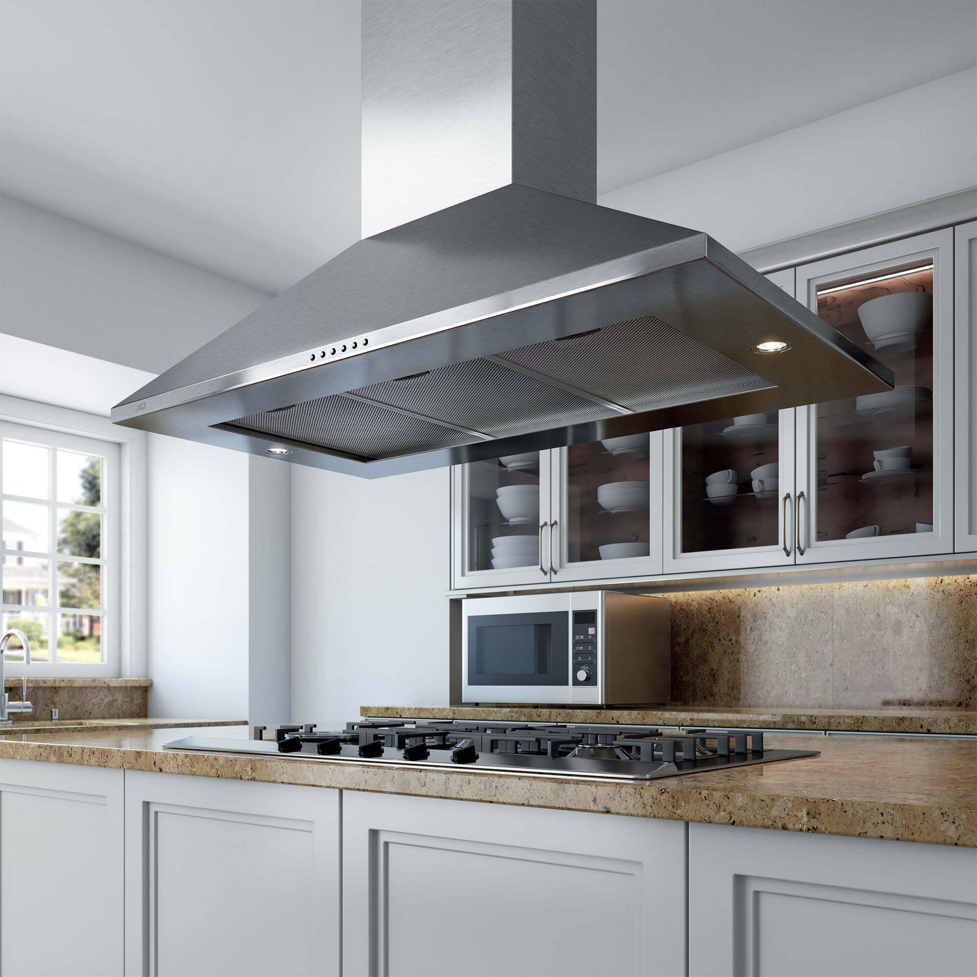 stainless steel chimney range hood