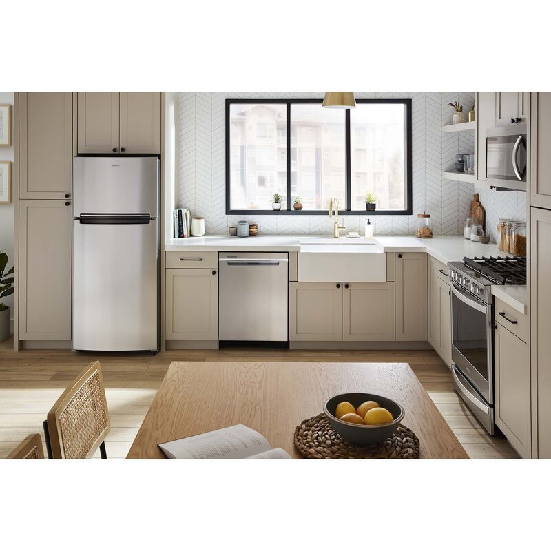 Whirlpool 28 in. 16.3 cu. ft. Top Freezer Refrigerator - Stainless Steel, Stainless Steel, hires