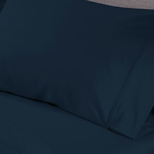 BEDGEAR Basic Twin Size Sheet Set (Ideal for Adj. Bases) - Navy, , hires
