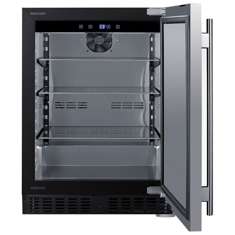 Summit 24 in. 3.1 cu. ft. Undercounter Refrigerator - Stainless Steel, , hires