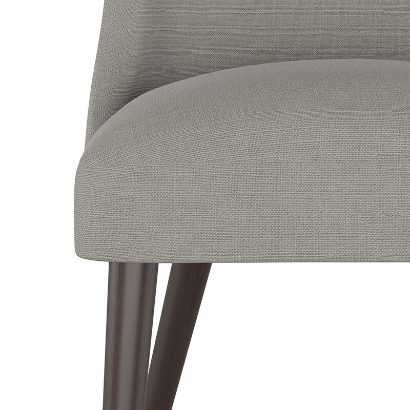 Skyline Furniture Modern Mid Century Dining Chair in Linen Fabric - Grey, , hires