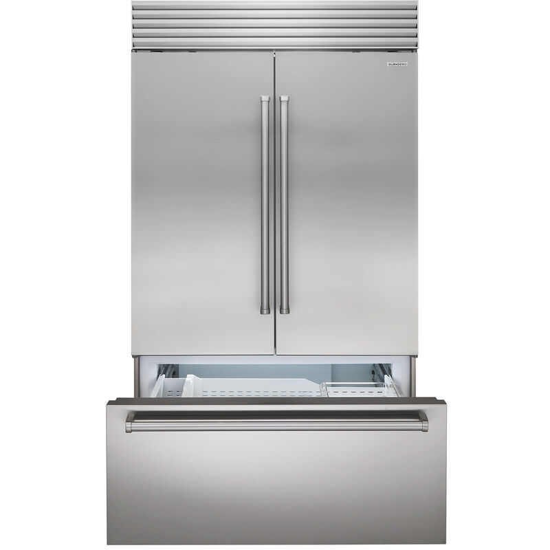 Sub-Zero Classic Series 48 in. Built-In 28.9 cu. ft. Smart Counter Depth French Door Refrigerator with Professional Handles & Internal Water Dispenser - Stainless Steel, , hires