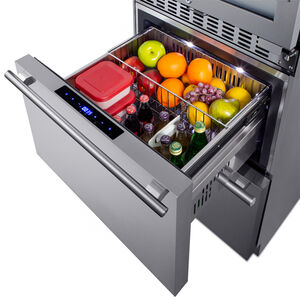 Summit 24 in. Built-In/Freestanding Wine Cooler with Dual Zones & 46 Bottle Capacity - Stainless Steel, , hires