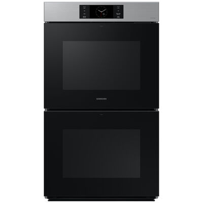 Samsung Bespoke 30 in. 10.2 cu. ft. Electric Smart Double Wall Oven with Dual Convection & Steam Clean - Stainless Steel | NV51CG700DSR
