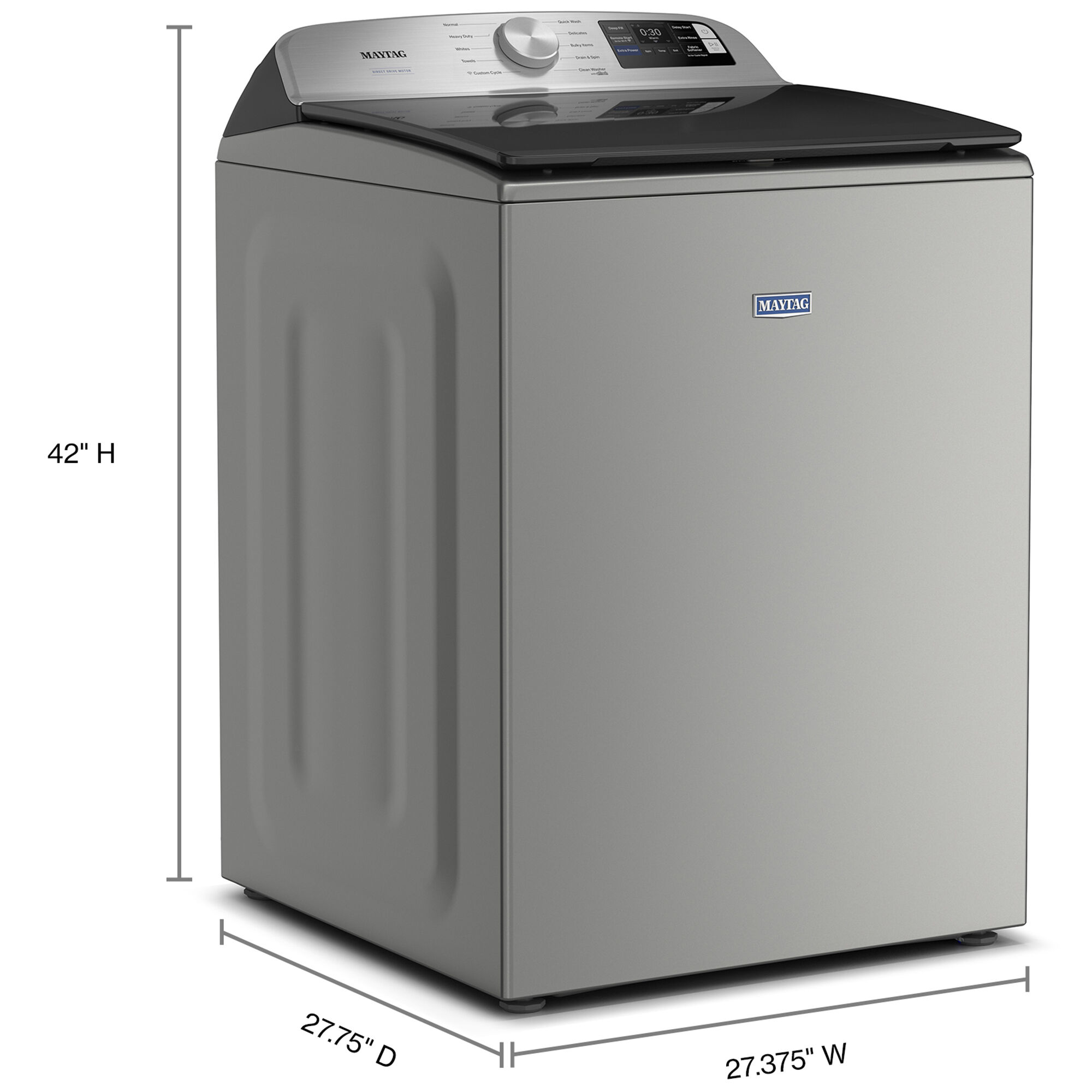 Maytag 27 in. 5.3 cu. ft. Smart Top Load Washer with Impeller