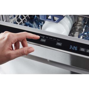 Maytag 24 in. Built-In Dishwasher with Top Control, 47 dBA Sound Level, 15 Place Settings, 5 Wash Cycles & Sanitize Cycle - Stainless Steel, Stainless Steel, hires