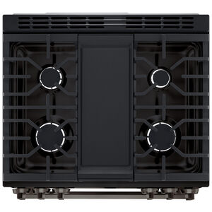 LG 30 in. 6.3 cu. ft. Smart Air-Fry True European Convection Slide-In Gas Range with 5 Sealed Burners & Griddle - Black Stainless Steel, , hires