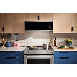 KitchenAid 30 in. 1.1 cu. ft. 1000W Low Profile Smart Over-the-Range Microwave with 600 CFM & Sensor Cooking - Fingerprint Resistant Stainless, , hires