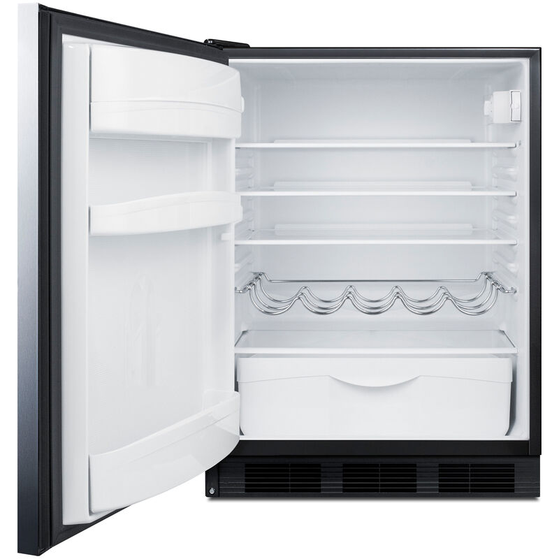 Summit 24 in. 5.5 cu. ft. Left-Hinged Undercounter Refrigerator with Horizontal Handle - Stainless Steel, , hires