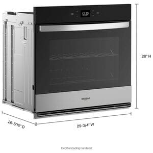 Whirlpool 30 in. 5 cu. ft. Smart Electric Single Wall Oven with Standard Convection - Fingerprint Resistant Stainless, , hires