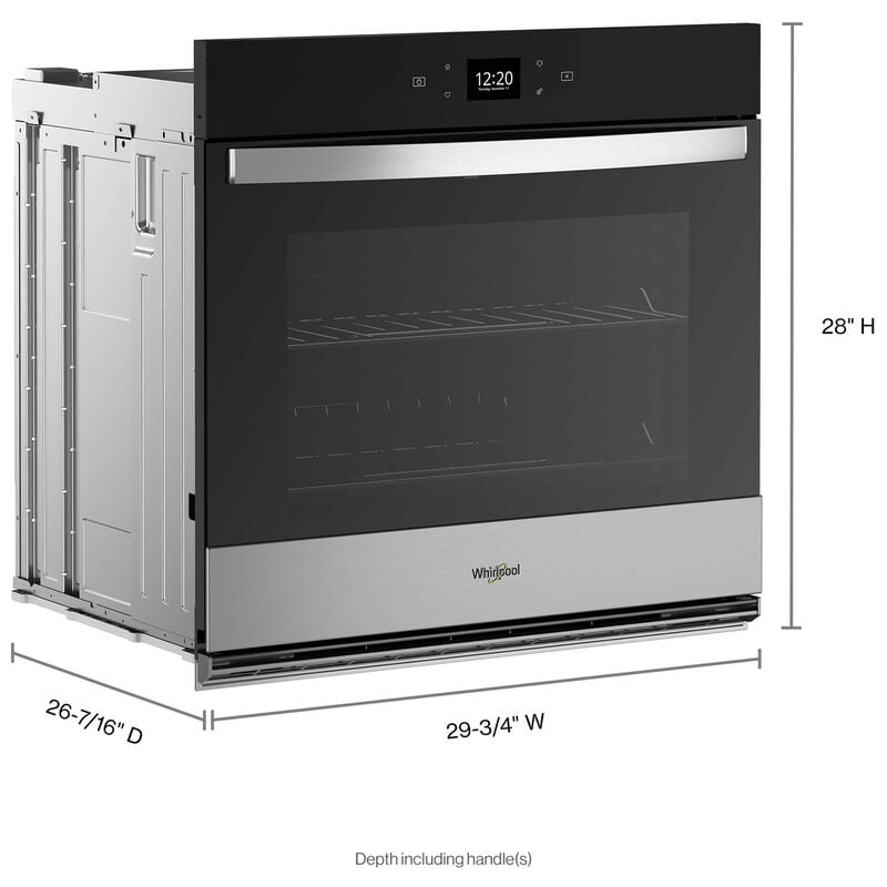 Whirlpool 30 in. 5 cu. ft. Smart Electric Single Wall Oven with Standard Convection - Fingerprint Resistant Stainless, , hires