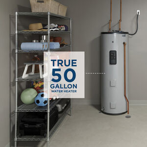 GE Smart Electric 50 Gallon Tall Water Heater with 10-Year Parts Warranty, , hires