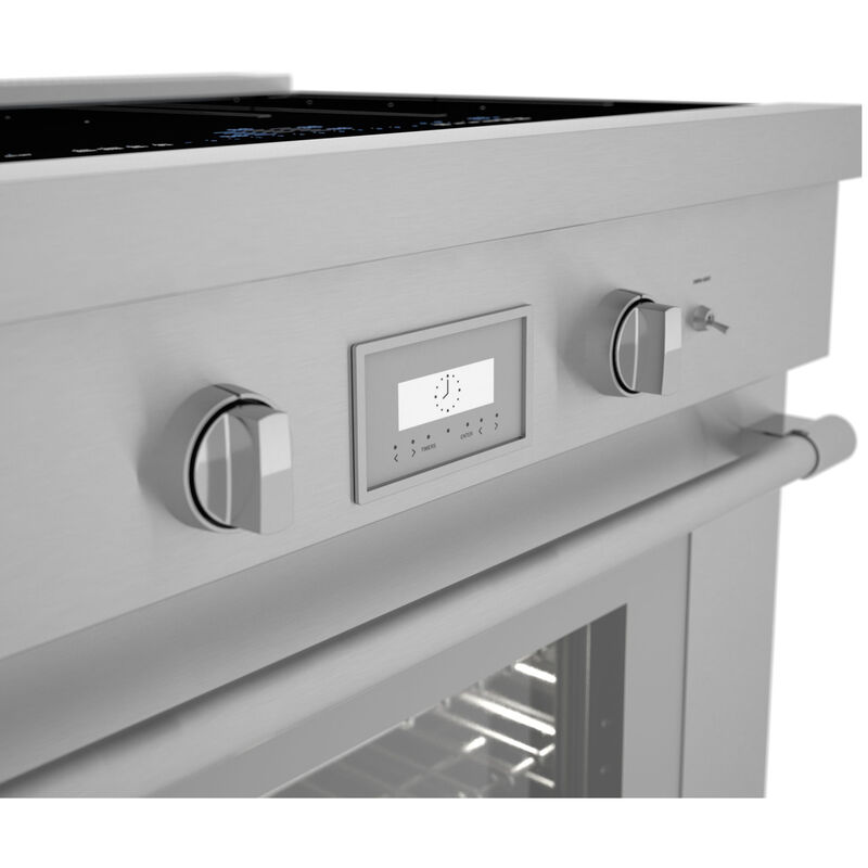 Thermador Professional Series 36 in. 4.9 cu. ft. Smart True European Convection Electric Range with 5 Induction Burners - Stainless Steel, , hires