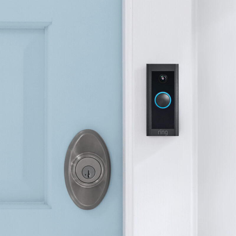 Ring - Wi-Fi Smart Video Doorbell - Wired with Chime - Black, , hires