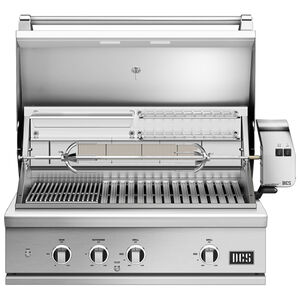 DCS Series 9 36 in. 2-Burner Built-In Natural Gas Grill with Rotisserie, Sear Burner & Smoker Box - Stainless Steel, , hires