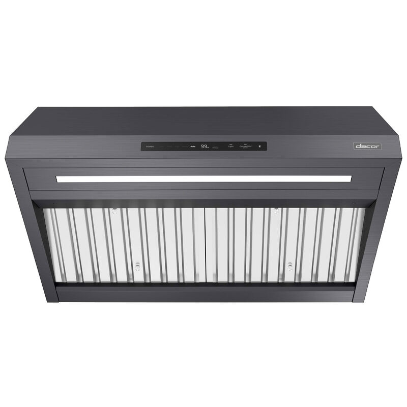 Dacor 36 in. Smart Ducted Canopy Pro Style Style Range Hood with 1200 CFM, 4 Fan Speeds & 1 LED Light - Graphite Stainless, , hires