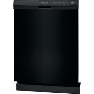 Frigidaire 24" Built-In Dishwasher with Front Control, 55 dBA Sound Level, 14 Place Settings & 3 Wash Cycles - Black, Black, hires