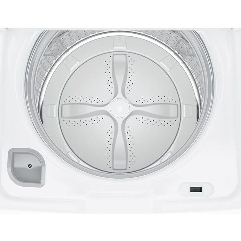 GE 27 in. 4.6 cu. ft. Top Load Washer with Stainless Steel Basket - White, , hires