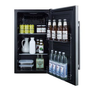 Summit 19 in. 3.1 cu. ft. ADA Compliant Undercounter Refrigerator - Stainless Steel with Black Cabinet, , hires